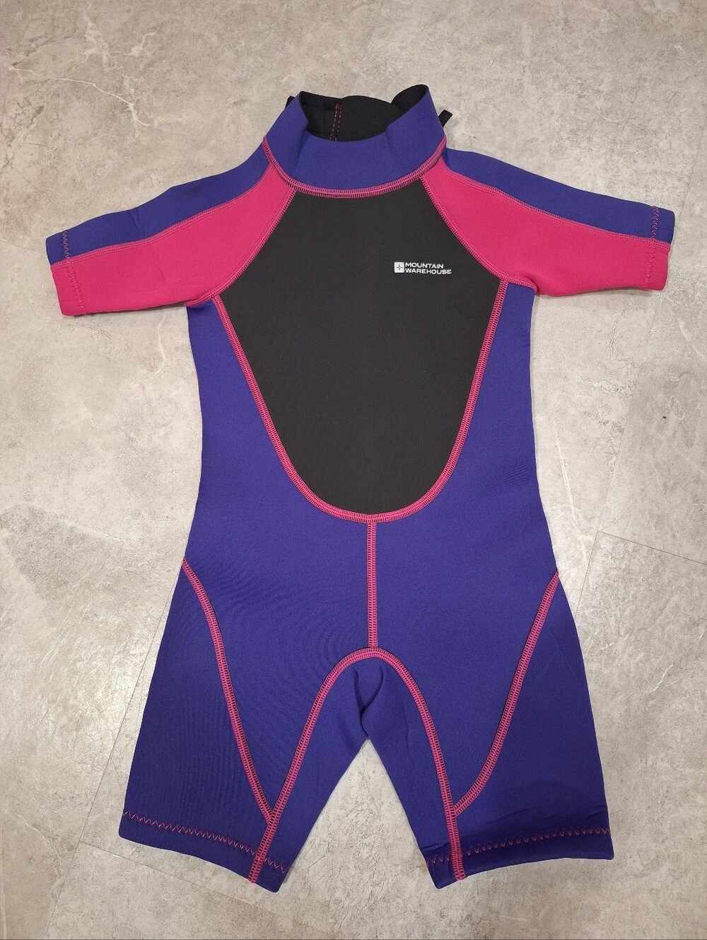 3-4T Mountain Warehouse Kids Shorty Wetsuit - Purple & Pink